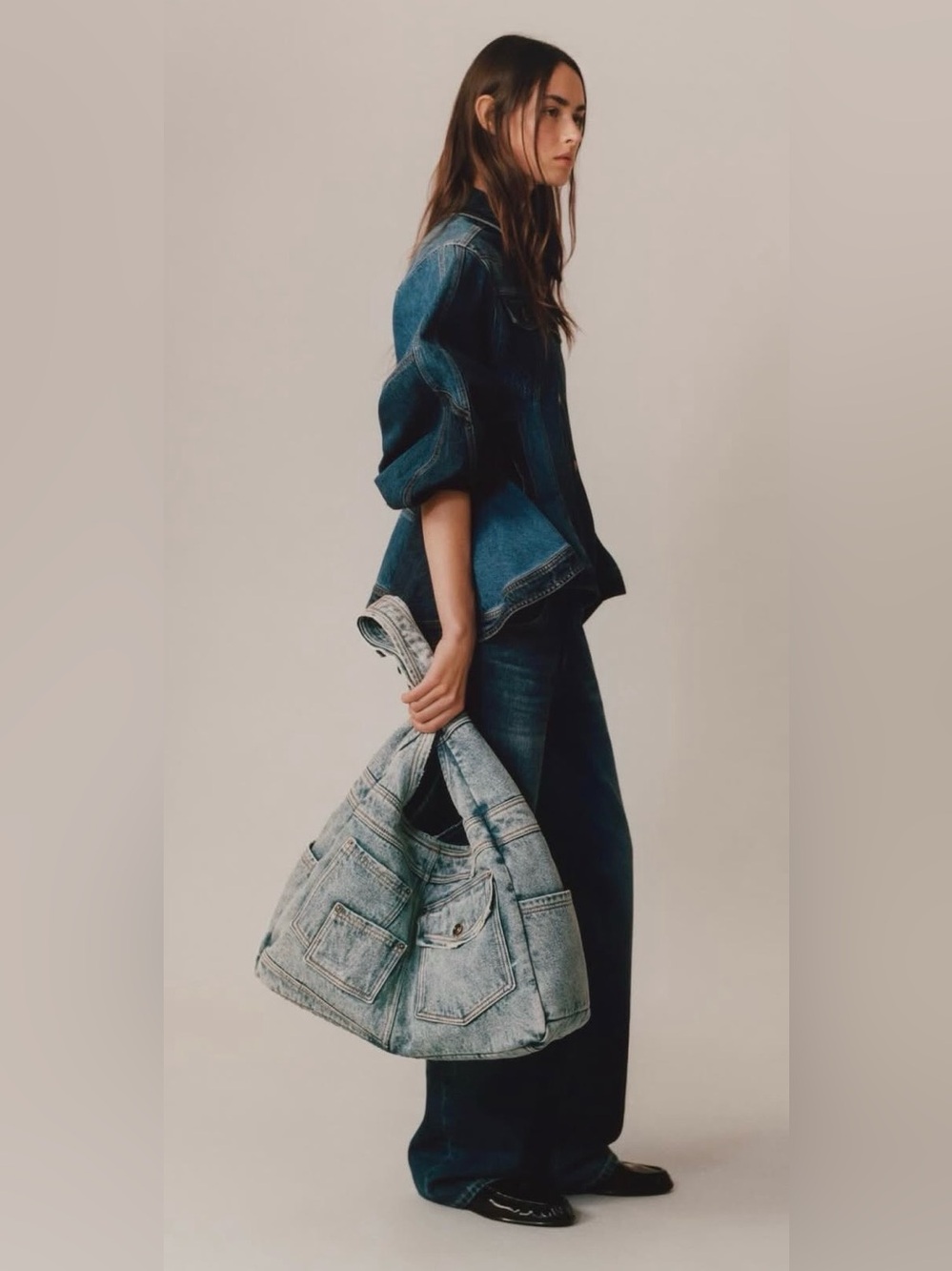 Zara Icons Limited Edition Denim Maxi Bag
